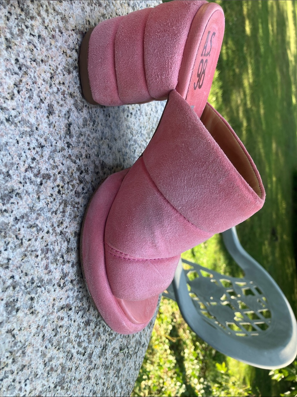 AS.98 Madigan Pink Slide Sandals 38 - Picture 4 of 12